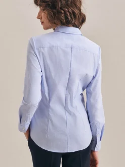 Seidensticker Damen Hemdbluse - Slim Fit in blau