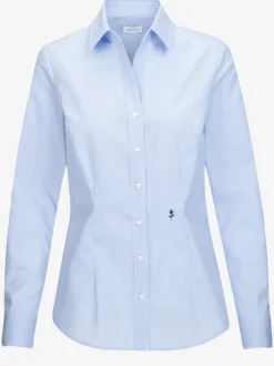 Seidensticker Damen Hemdbluse - Slim Fit in blau