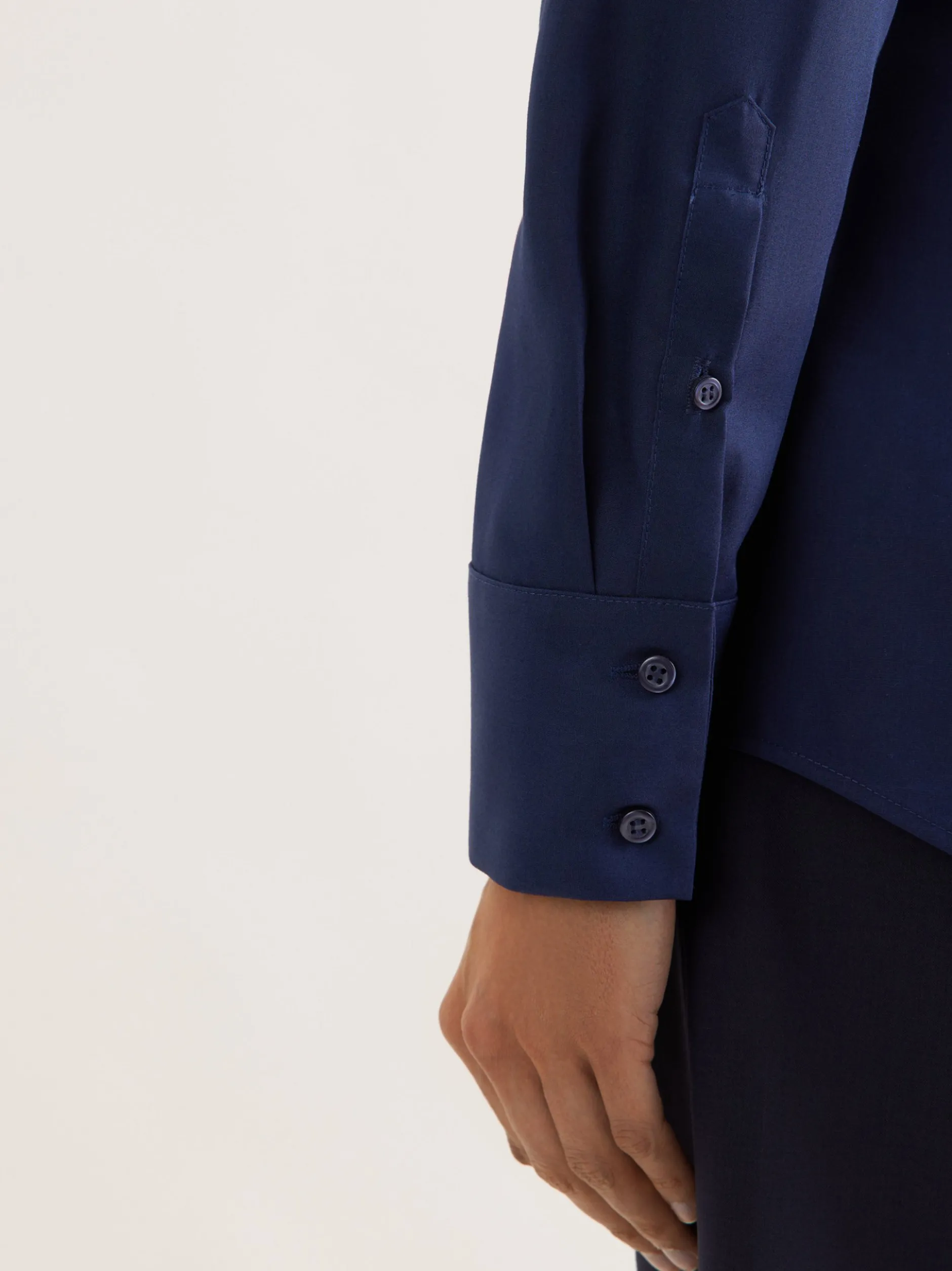 Seidensticker Damen Kelchkragenbluse - Slim Fit in marine