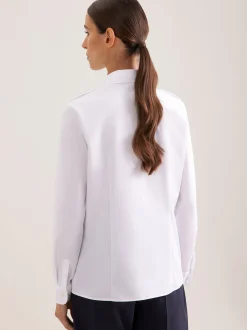Seidensticker Damen Pilotenbluse - Slim Fit in weiß