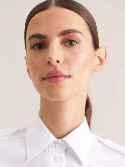 Seidensticker Damen Pilotenbluse - Slim Fit in weiß