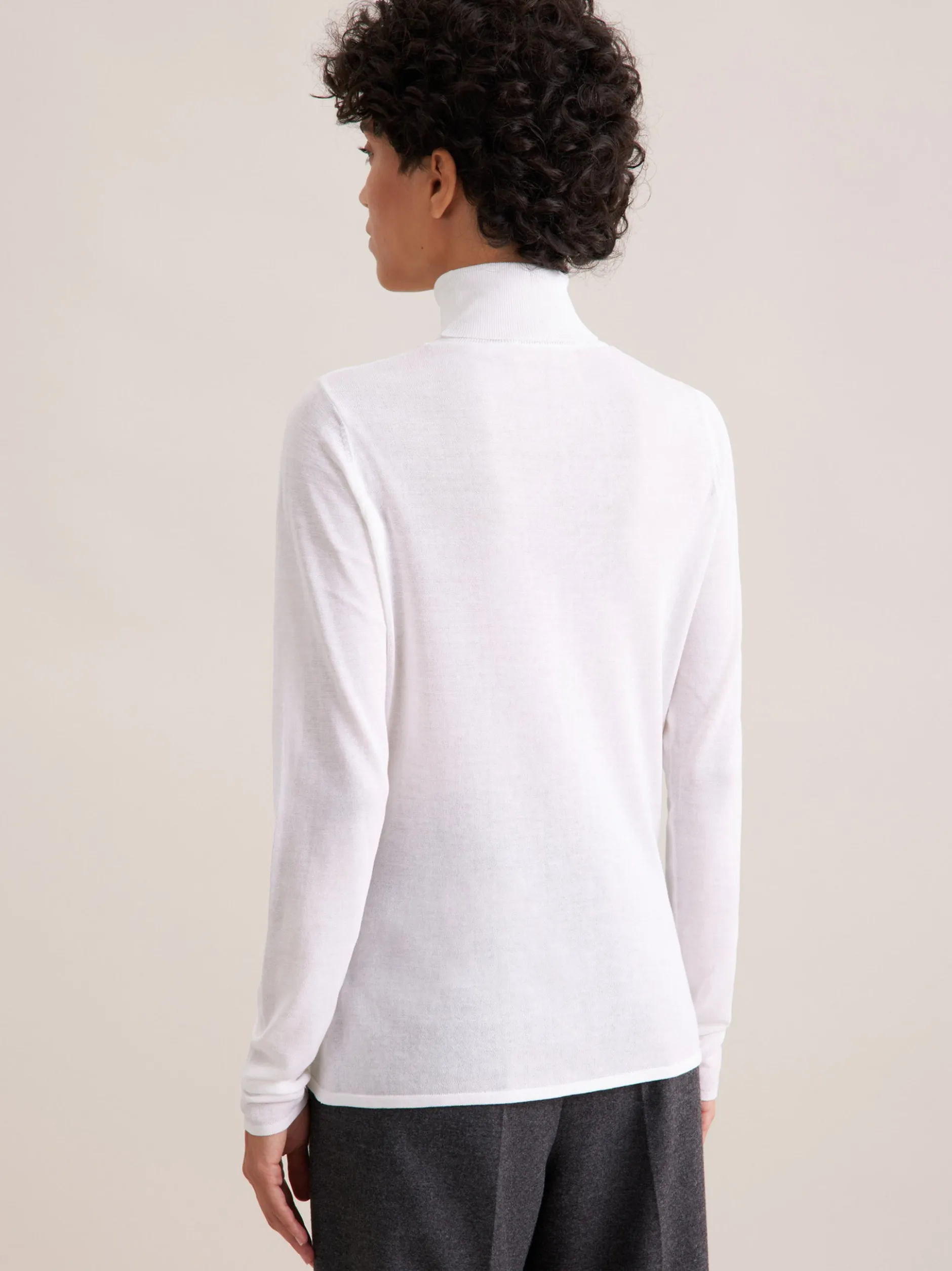 Seidensticker Damen Pullover - Slim Fit in weiß