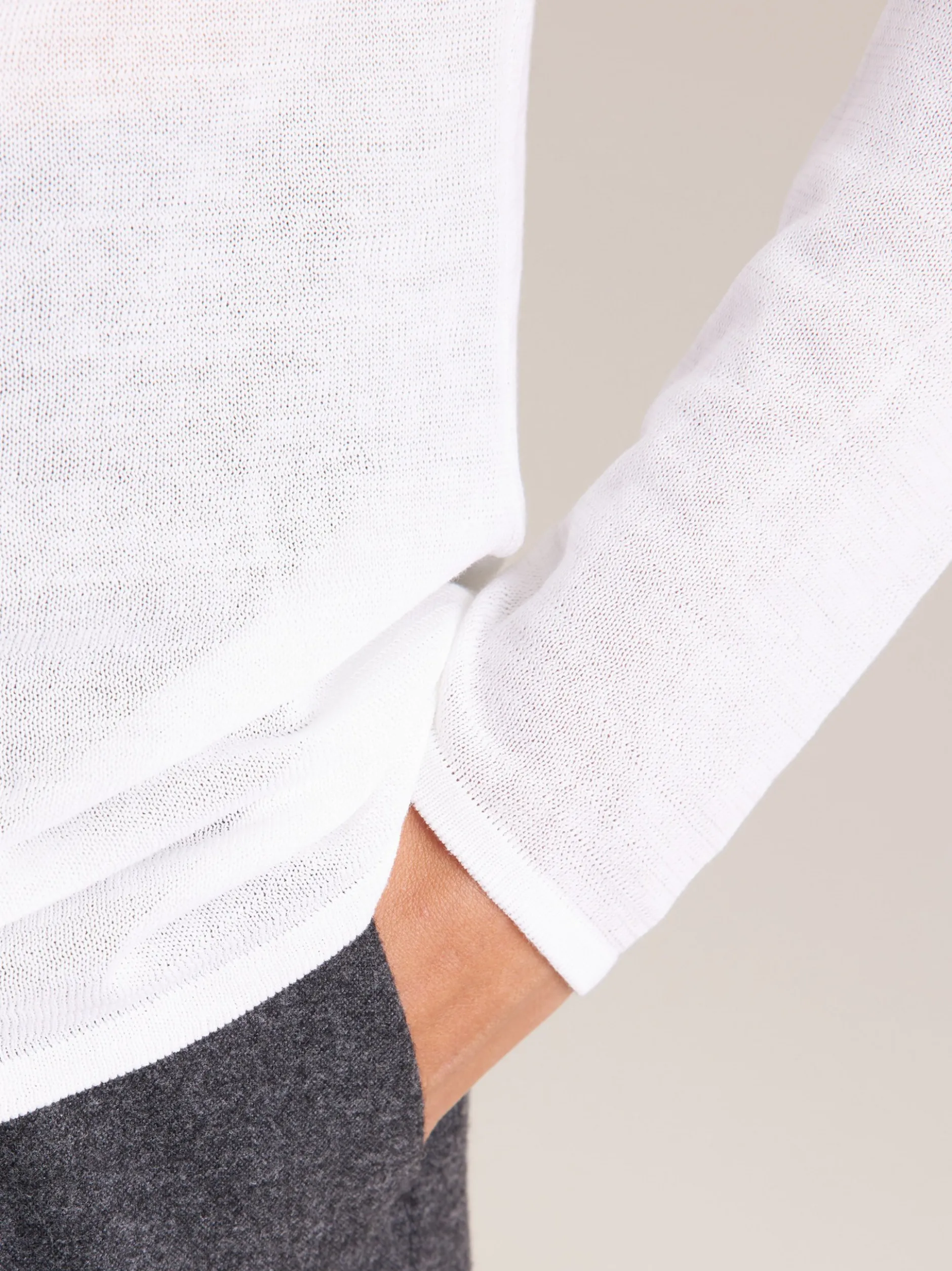 Seidensticker Damen Pullover - Slim Fit in weiß