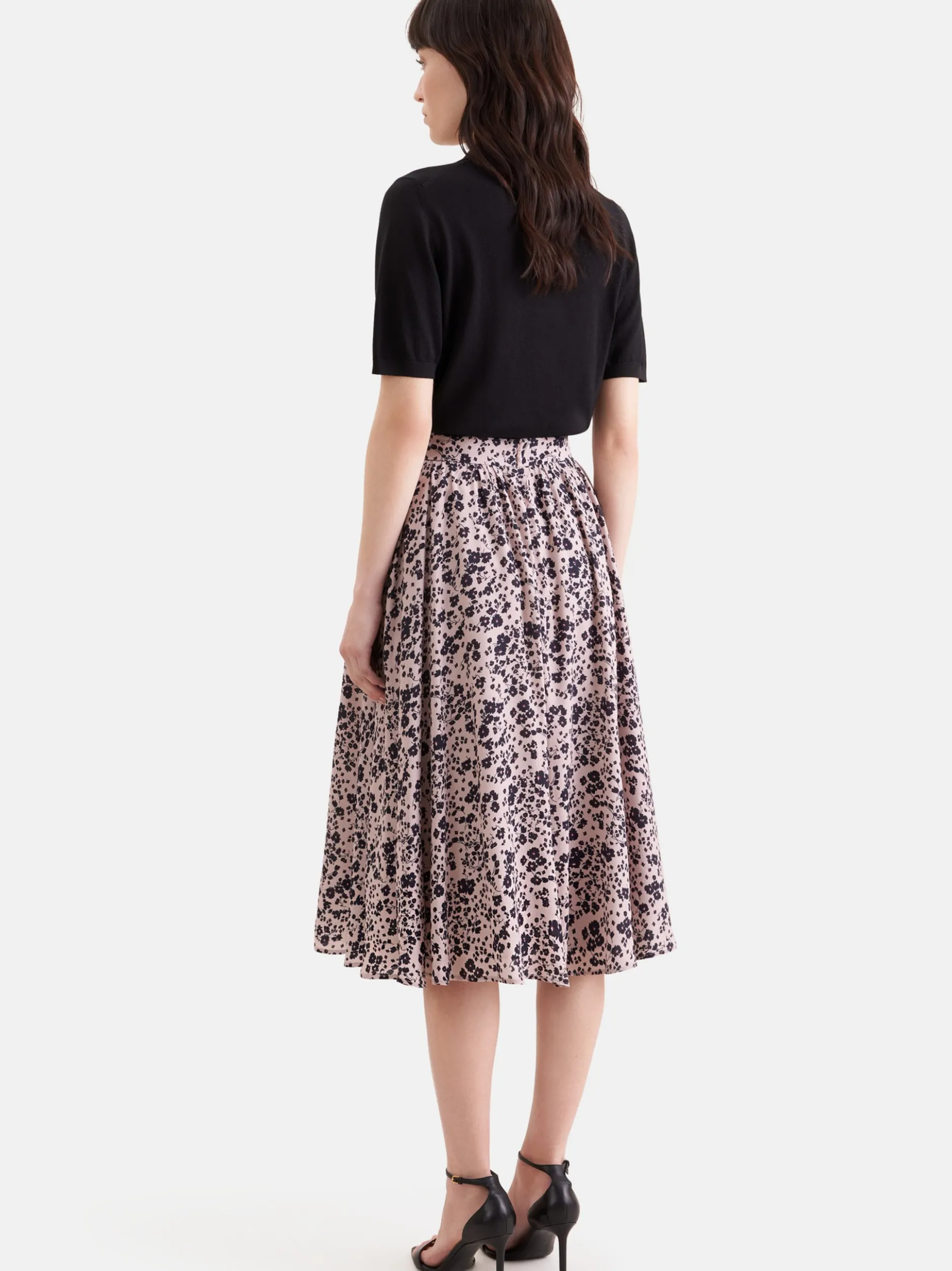 Seidensticker Damen Rock - Regular Fit in rosa schwarz