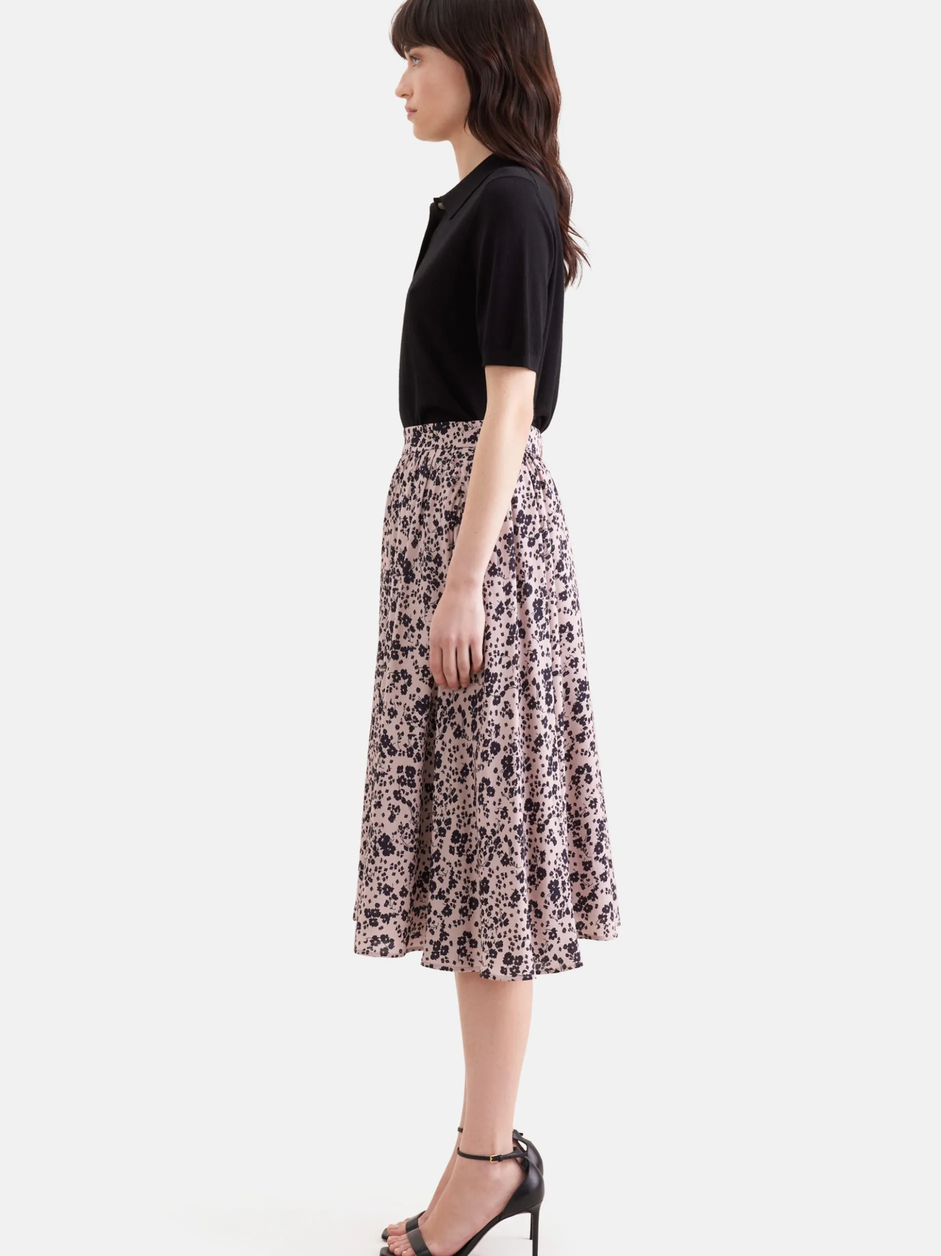 Seidensticker Damen Rock - Regular Fit in rosa schwarz