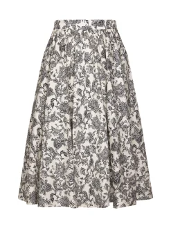 Seidensticker Damen Rock - Regular Fit in schwarz weiß