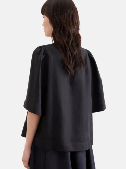 Seidensticker Damen Schlupfbluse - Regular Fit in schwarz