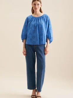 Seidensticker Damen Shirtbluse - Regular Fit in blau