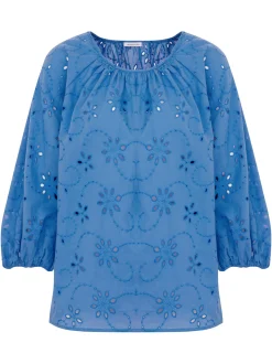 Seidensticker Damen Shirtbluse - Regular Fit in blau