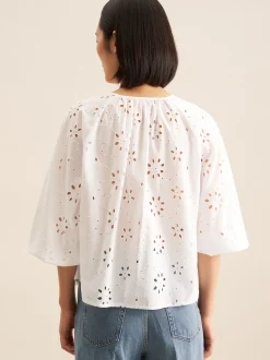 Seidensticker Damen Shirtbluse - Regular Fit in weiß