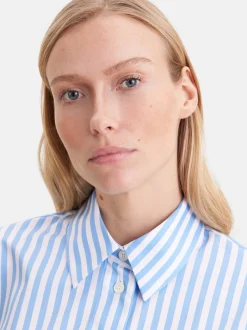 Seidensticker Damen Stehkragenbluse - Oversized Fit in blau