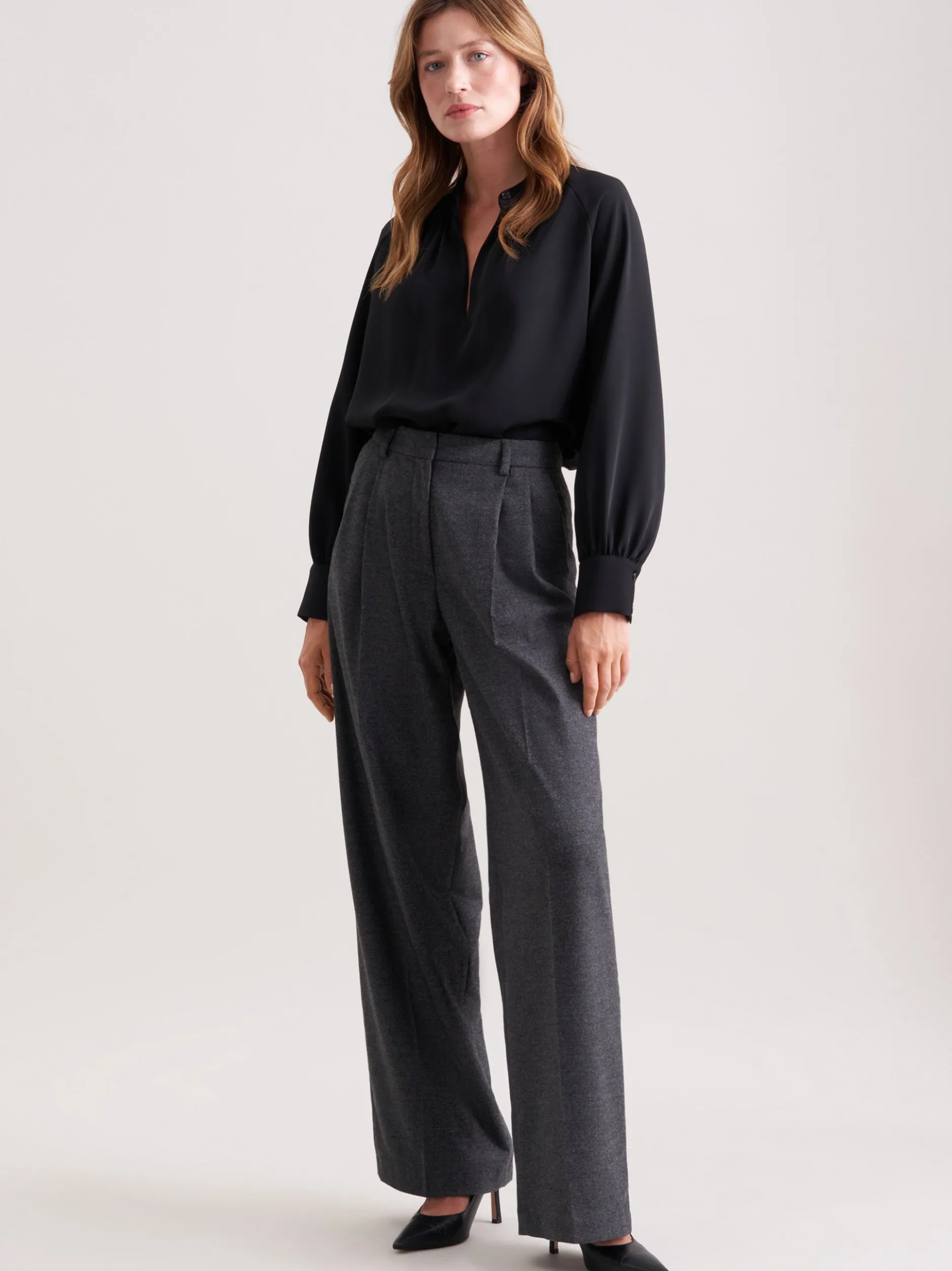 Seidensticker Damen Stoffhose - Regular Fit in anthrazit