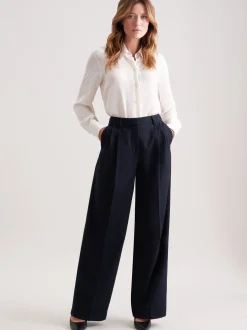 Seidensticker Damen Stoffhose - Regular Fit in marine
