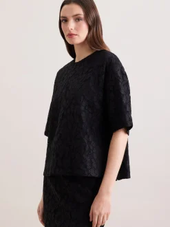 Seidensticker Damen T-Shirt - Relaxed Fit in schwarz