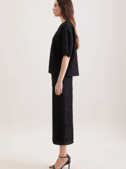 Seidensticker Damen T-Shirt - Relaxed Fit in schwarz