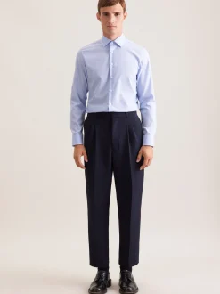 Seidensticker Herren Business Hemd - Slim Fit in blau