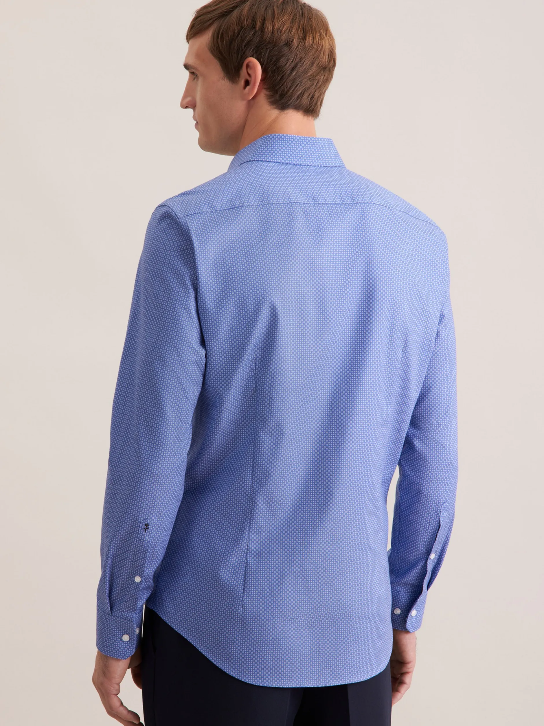 Seidensticker Herren Business Hemd - Shaped Fit in blau