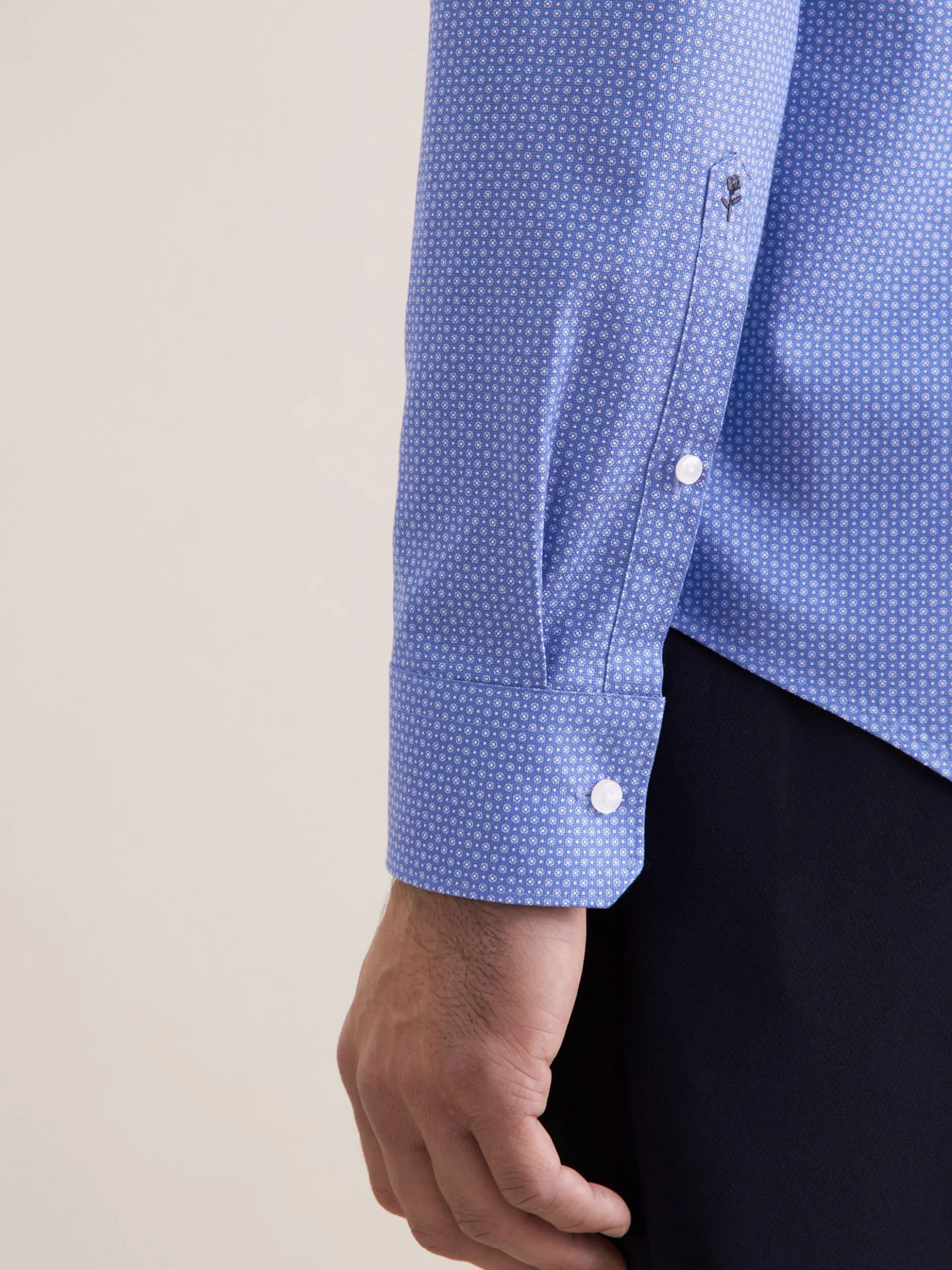 Seidensticker Herren Business Hemd - Shaped Fit in blau