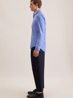 Seidensticker Herren Business Hemd - Shaped Fit in blau