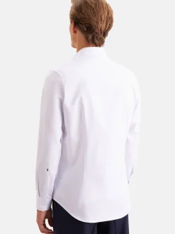 Seidensticker Herren Business Hemd - Shaped Fit in weiß hellblau