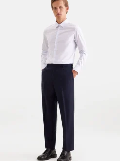 Seidensticker Herren Business Hemd - Shaped Fit in weiß hellblau