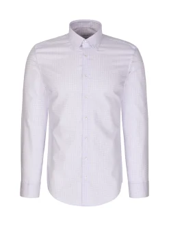 Seidensticker Herren Business Hemd - Shaped Fit in weiß hellblau