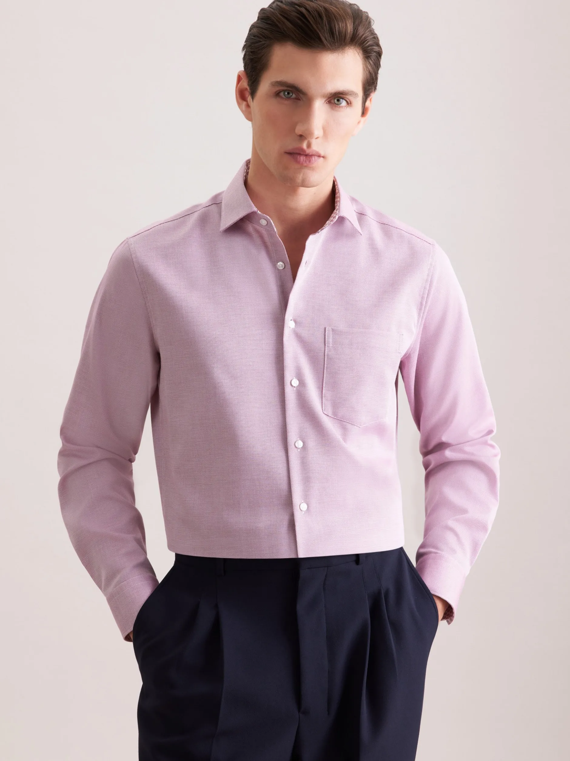 Seidensticker Herren Business Hemd - Regular Fit in fuchsia