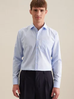 Seidensticker Herren Business Hemd - Comfort Fit in blau