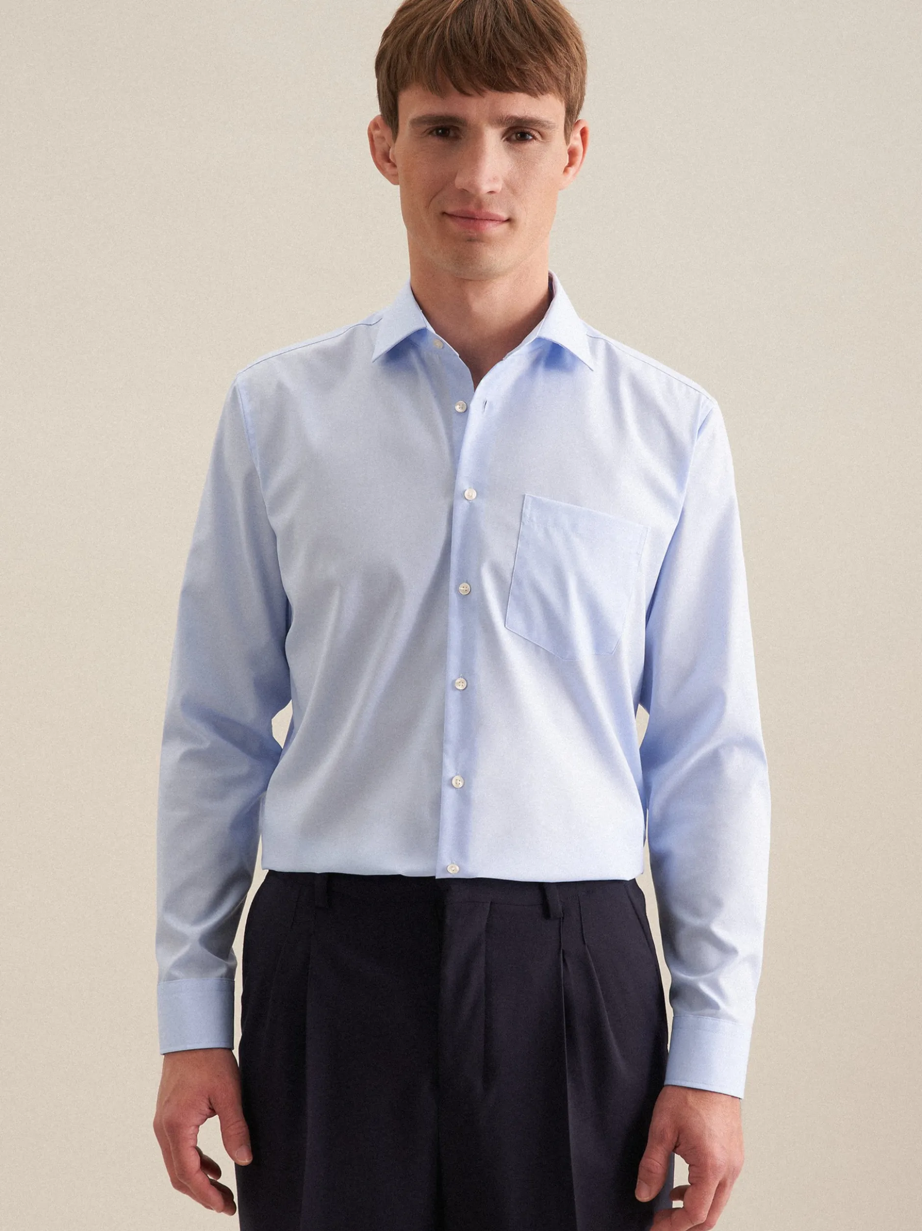 Seidensticker Herren Business Hemd - Comfort Fit in blau