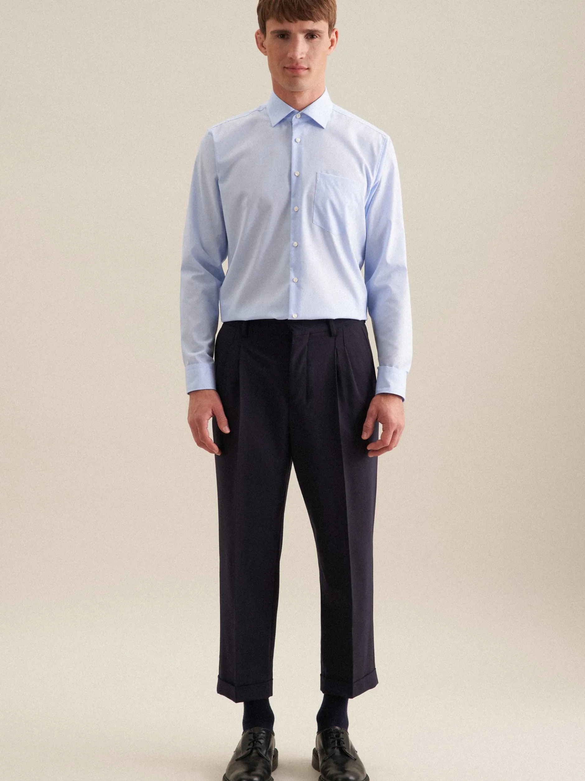 Seidensticker Herren Business Hemd - Comfort Fit in blau