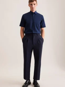 Seidensticker Herren Business Hemd - Regular Fit in blau