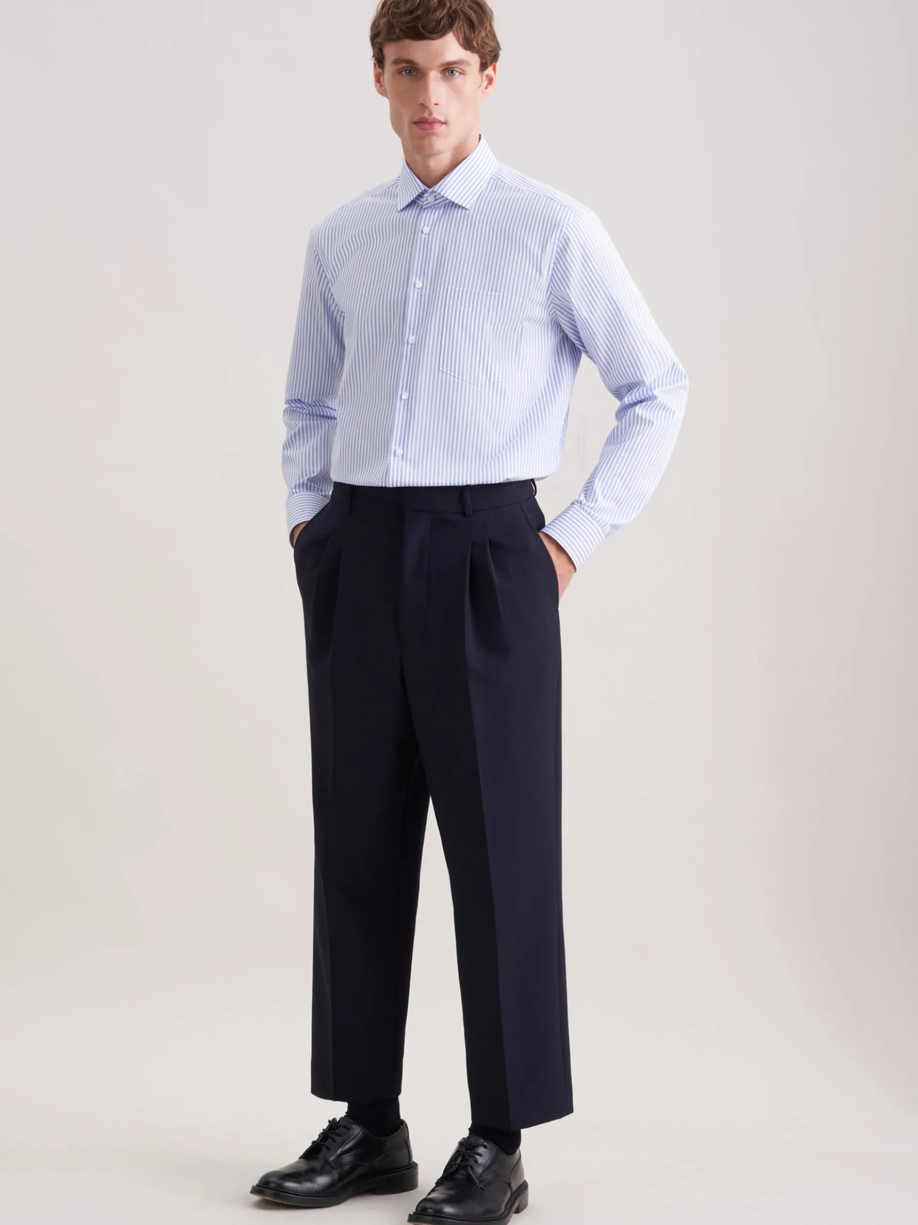 Seidensticker Herren Business Hemd - Regular Fit in blau
