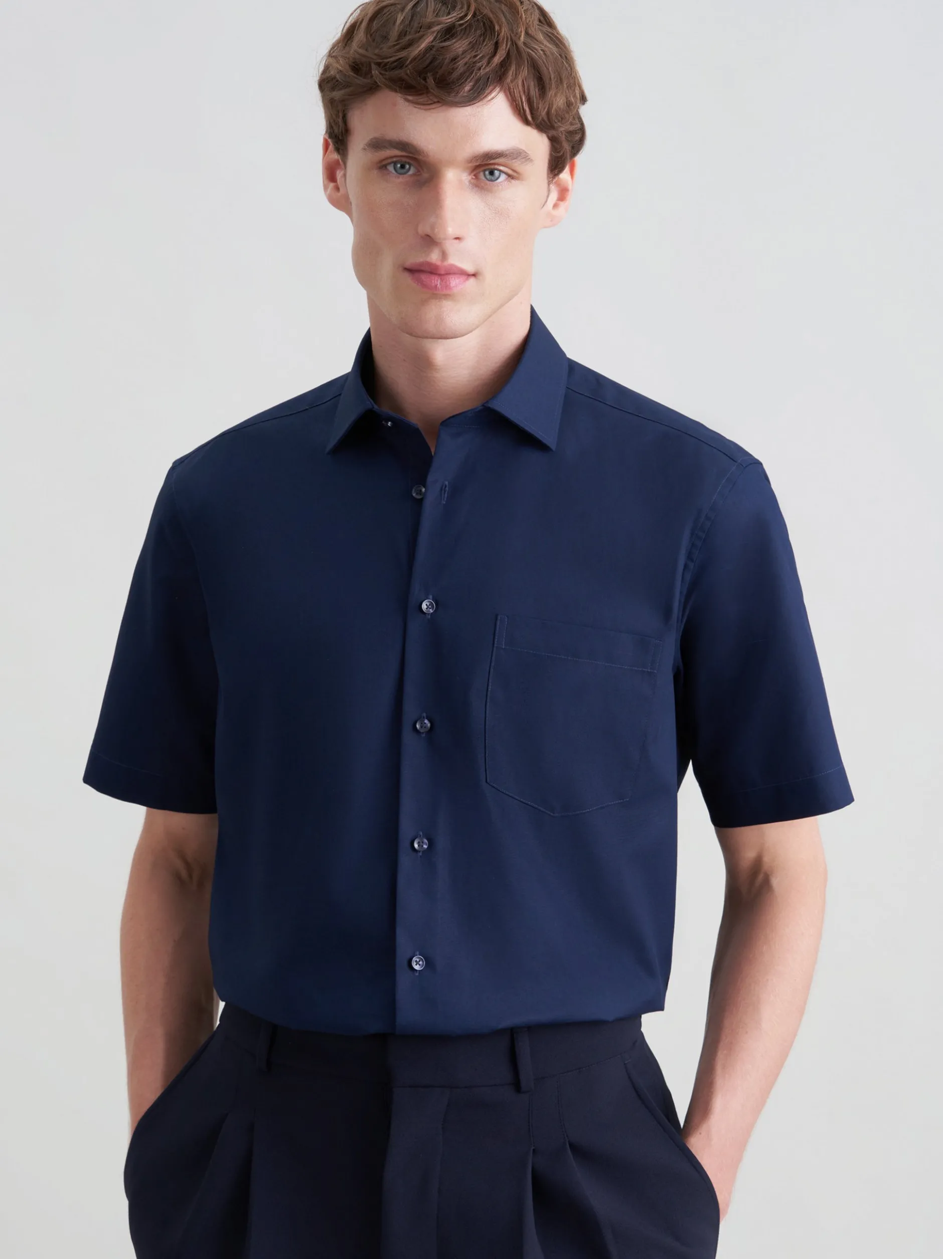 Seidensticker Herren Business Hemd - Regular Fit in blau