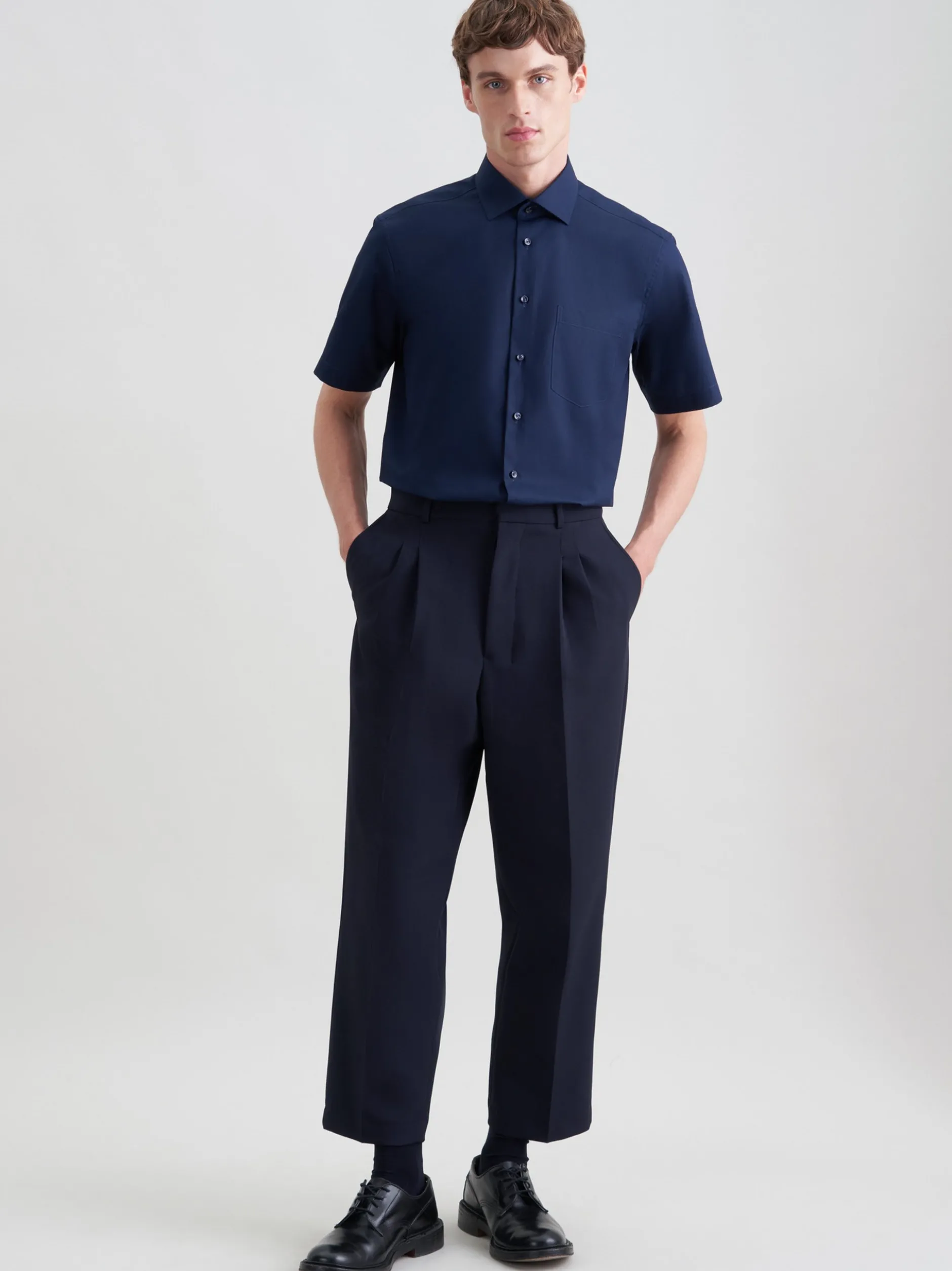 Seidensticker Herren Business Hemd - Regular Fit in blau