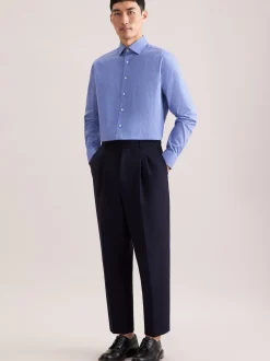Seidensticker Herren Business Hemd - Regular Fit in blau