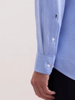 Seidensticker Herren Business Hemd - Regular Fit in blau
