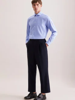 Seidensticker Herren Business Hemd - Regular Fit in blau