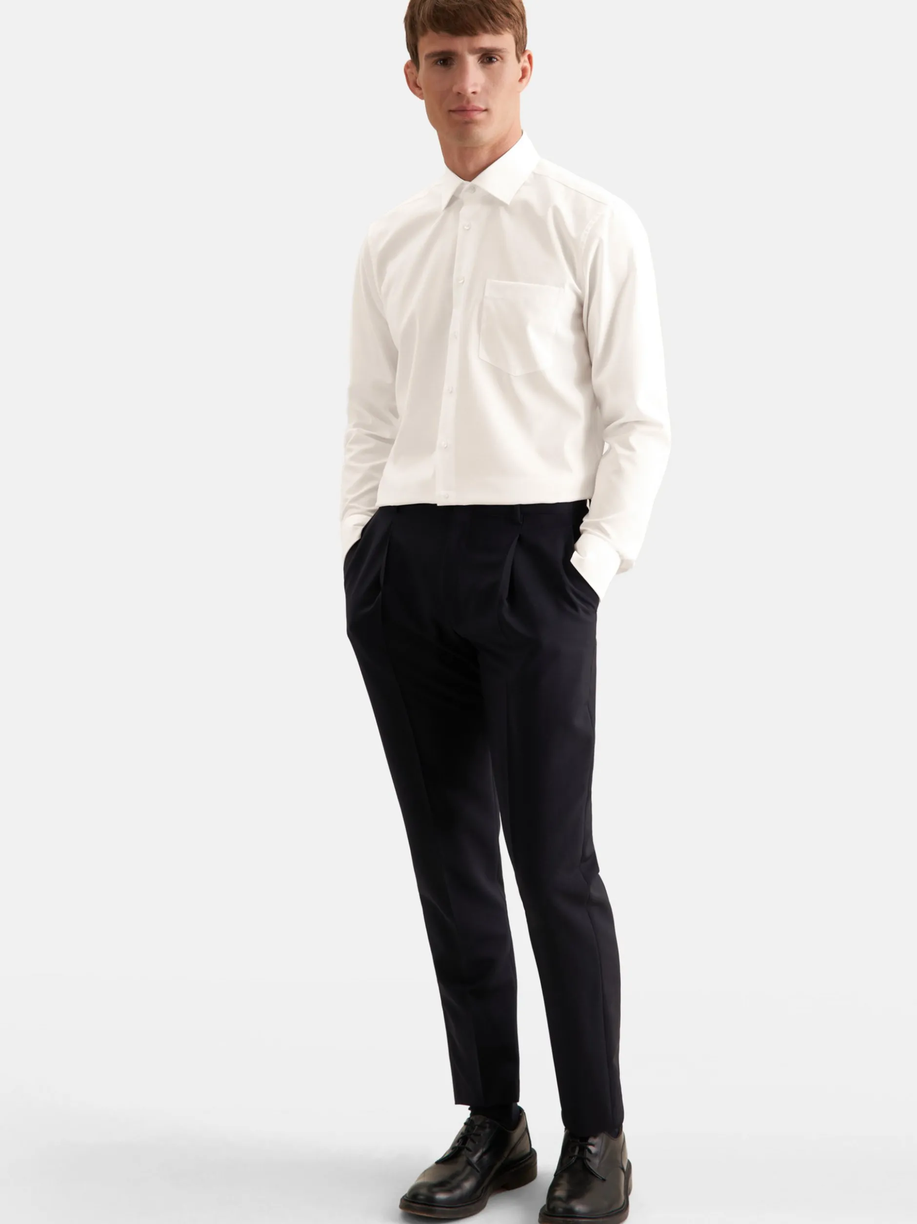 Seidensticker Herren Business Hemd - Regular Fit in ecru