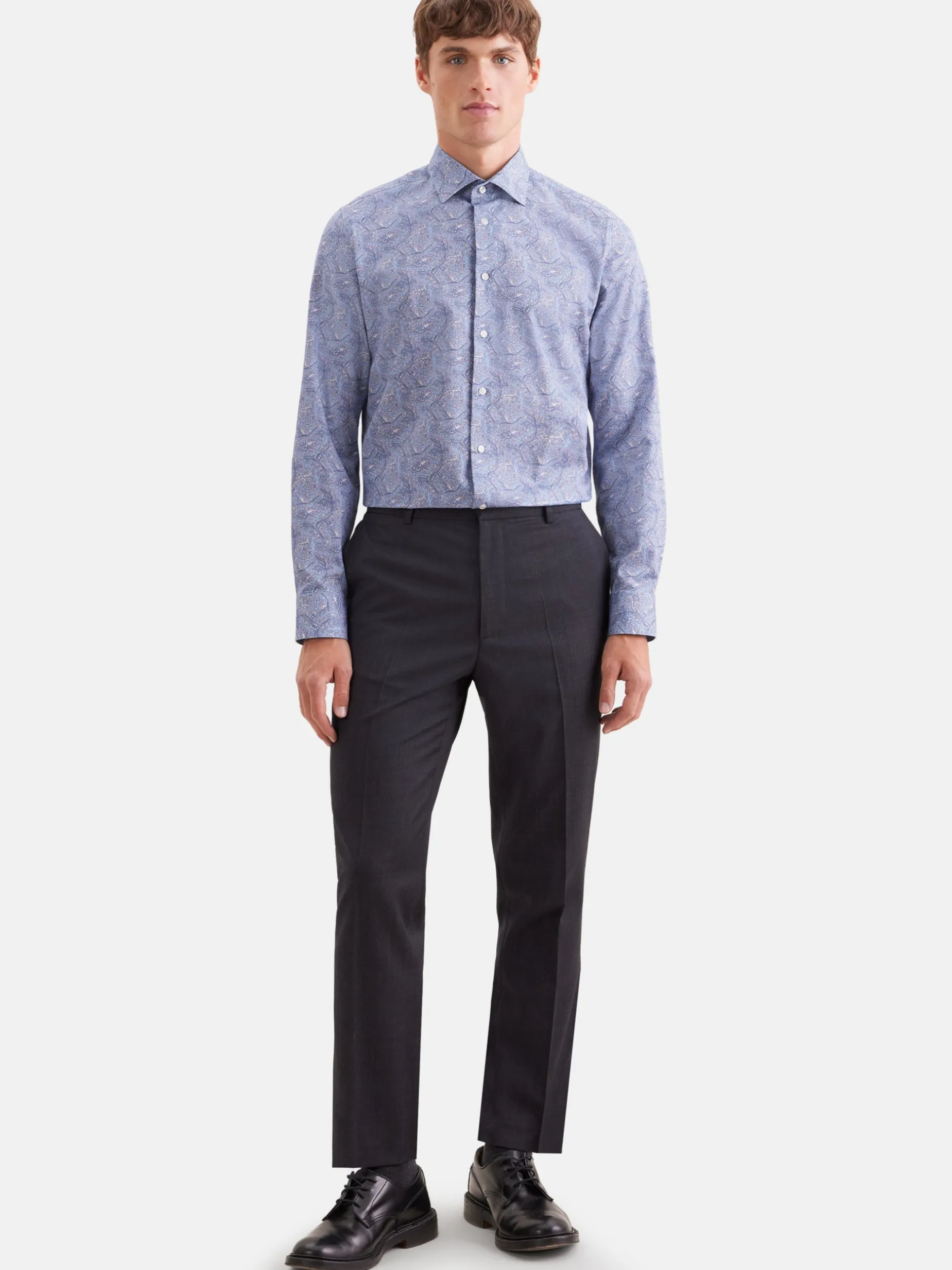 Seidensticker Herren Business Hemd - Shaped Fit in blau
