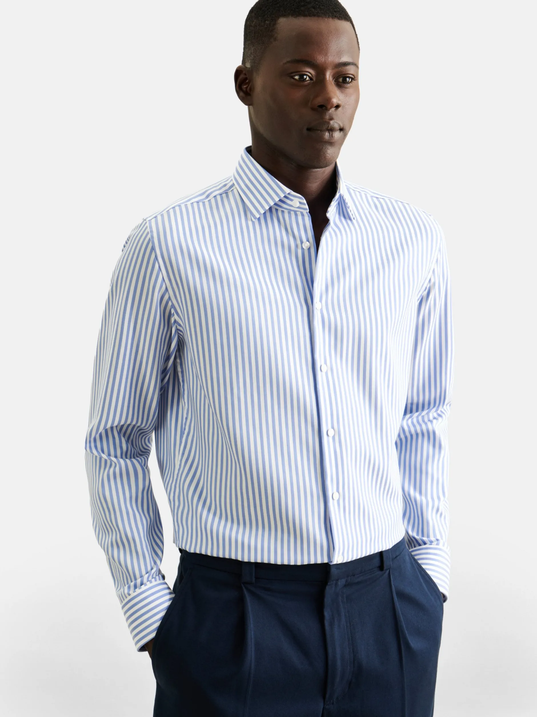 Seidensticker Herren Business Hemd - Shaped Fit in blau