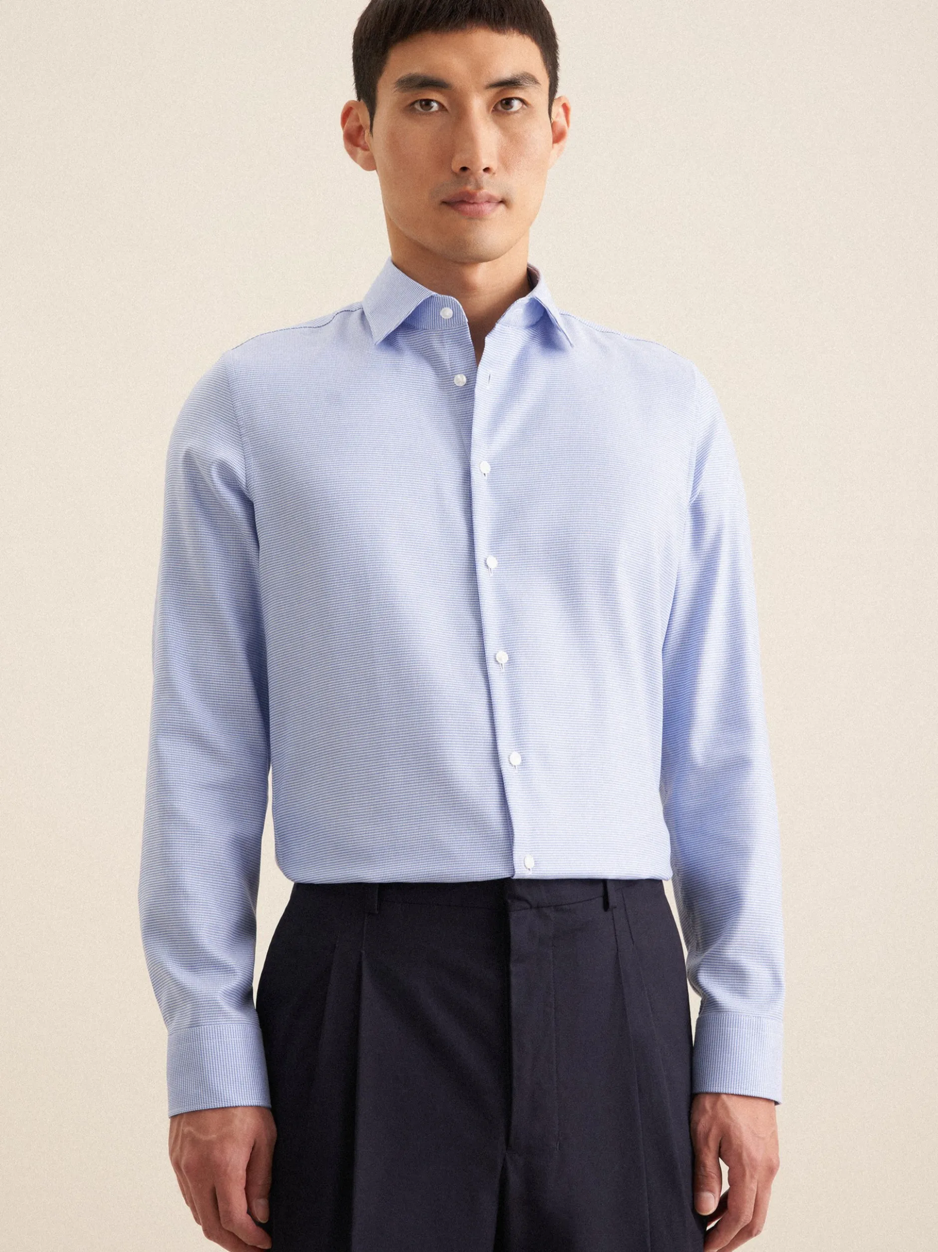 Seidensticker Herren Business Hemd - Shaped Fit in blau