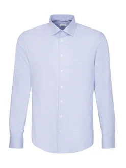 Seidensticker Herren Business Hemd - Shaped Fit in blau