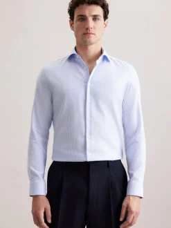 Seidensticker Herren Business Hemd - Slim Fit in blau