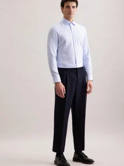 Seidensticker Herren Business Hemd - Slim Fit in blau