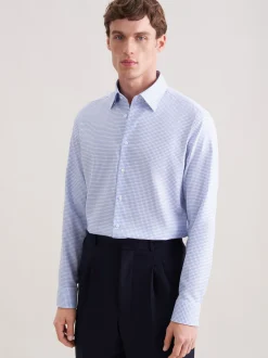 Seidensticker Herren Business Hemd - Slim Fit in blau