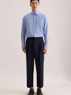 Seidensticker Herren Business Hemd - Slim Fit in blau