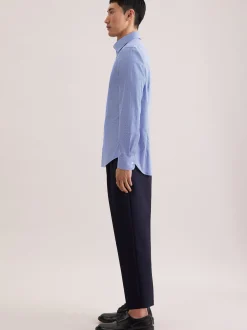 Seidensticker Herren Business Hemd - Slim Fit in blau