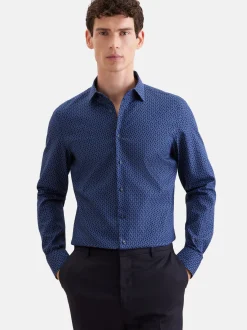 Seidensticker Herren Business Hemd - Slim Fit in blau