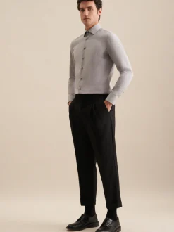 Seidensticker Herren Business Hemd - Slim Fit in grau