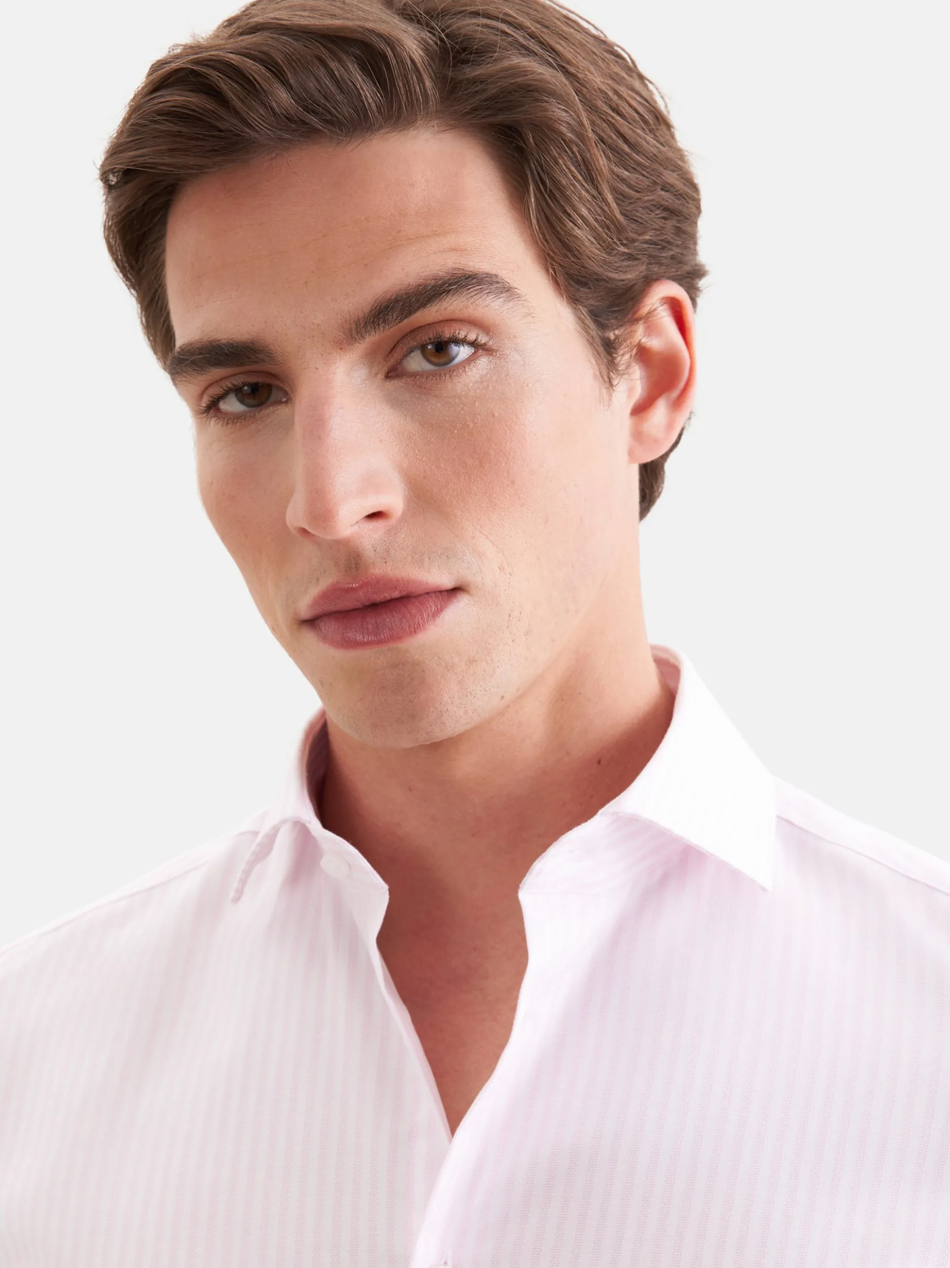 Seidensticker Herren Business Hemd - Slim Fit in rosa weiß